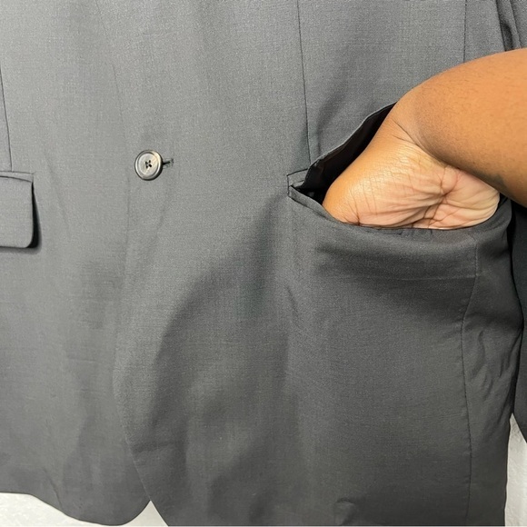 Jil Sander Men Blazer Jacket 52 Gray Wool Mohair‎ Black Label Made in Italy XL - Picture 2 of 15